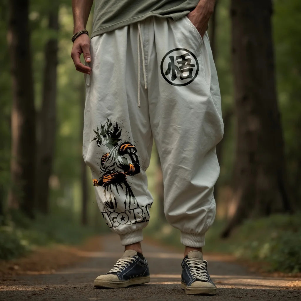 Dragon Ball Sweatpants | Majin Buu Anime Print | Polyester Casual Fit | Men