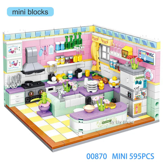 Friends Mini Bricks Girls Bedroom Morden Princess Set Playground House ToylandEU.com Toyland EU