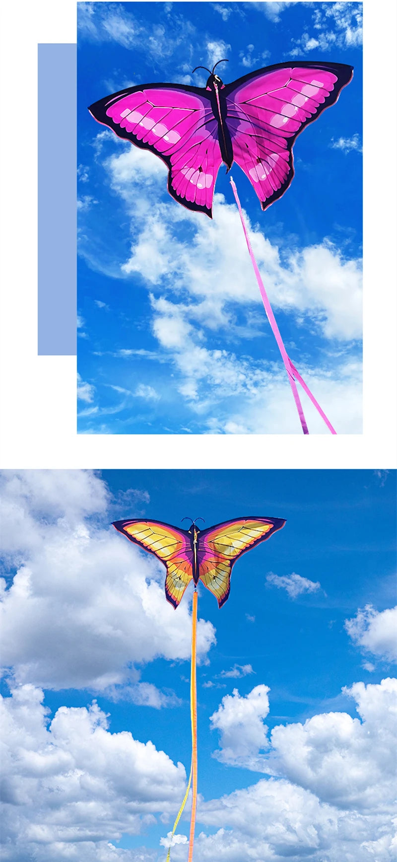 Butterfly Kite with Free Shipping - High-Quality Nylon Ripstops and 50m Handle Line - ToylandEU