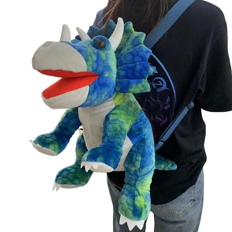 Adorable 40cm Dinosaur Plush Backpack – Triceratops & T-Rex Fun!