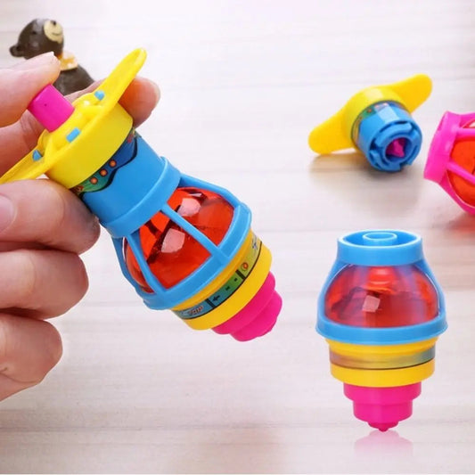 Rotating LED Gyro Launcher Toy with 5 Pcs Random Color Set - ToylandEU