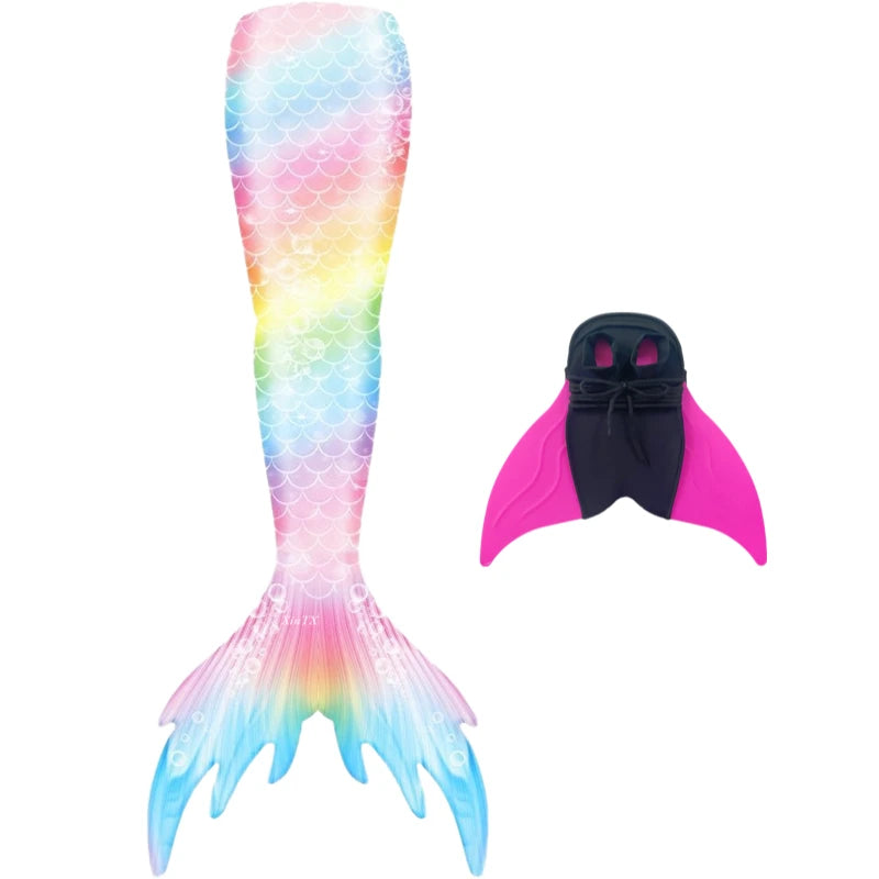Mermaid Tail Swimwear | Elastic Polyester Elastane | Kids Unisex | Monofin