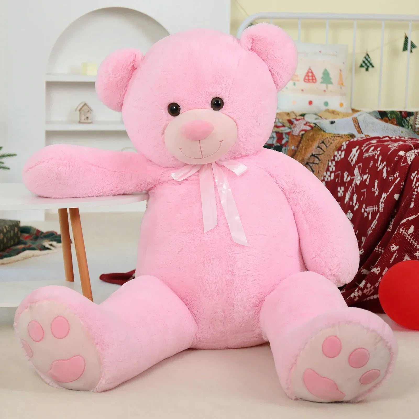 Giant Teddy Bear Pink Plush 5 Feet Tall Valentines Gift - ToylandEU