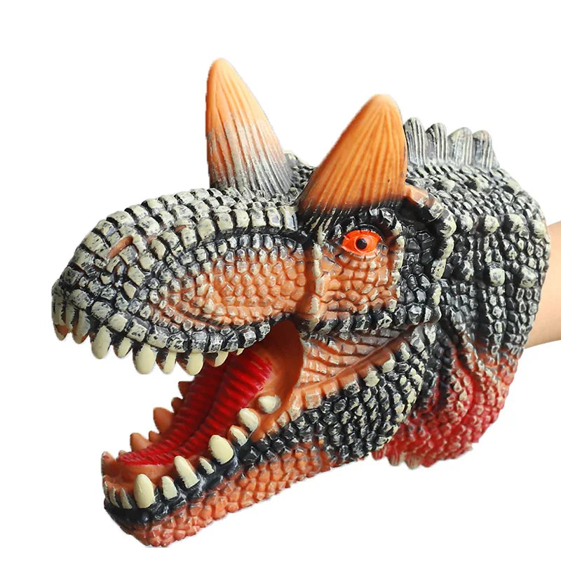 Children Hand Puppet | Soft Dinosaur Shape | Flexible PVC | Ages Two Plus