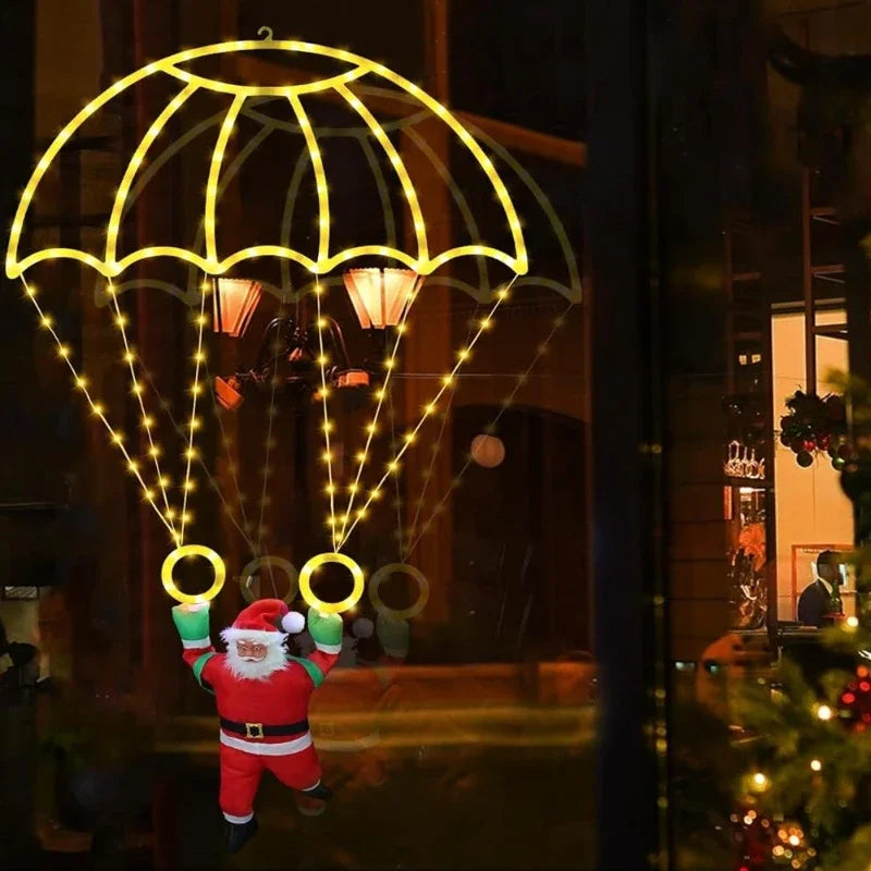 LED Christmas Parachute Lights | USB Powered | 5V Santa Decor