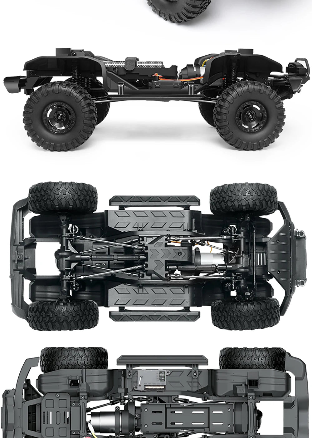 RC JMRC HB-R1001 1/10 Scale 4WD Remote Control Electric Climbing Truck - Professional RC Crawler with 2.4GHz Technology