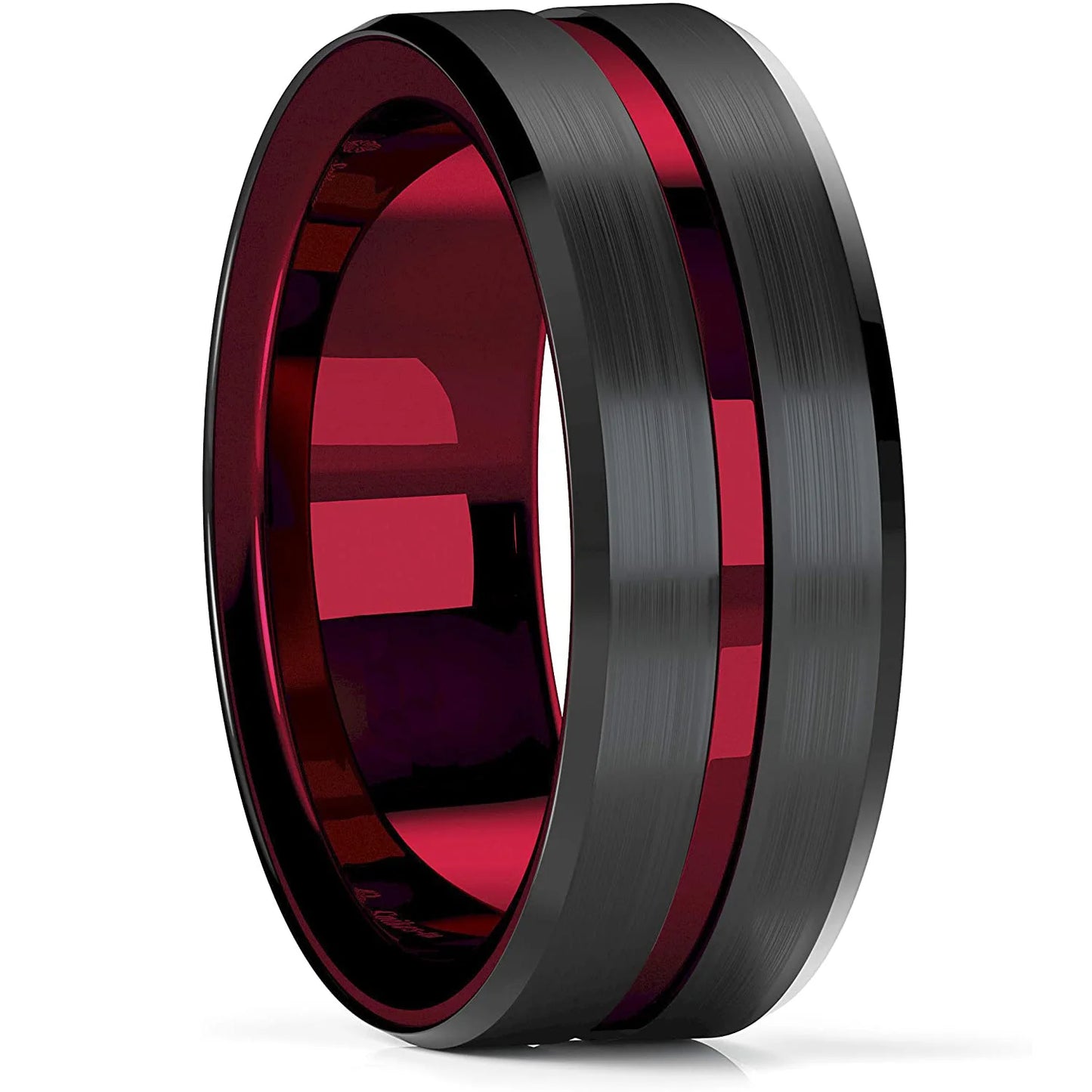 Rings | 8mm | Titanium Steel | Unisex Silver Matte Brushed Wedding Band