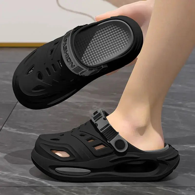 Arch support, anti slip, soft sole, wear-resistant cool slippers for wearing, thick sole breathable odor proof summer hole shoes - ToylandEU