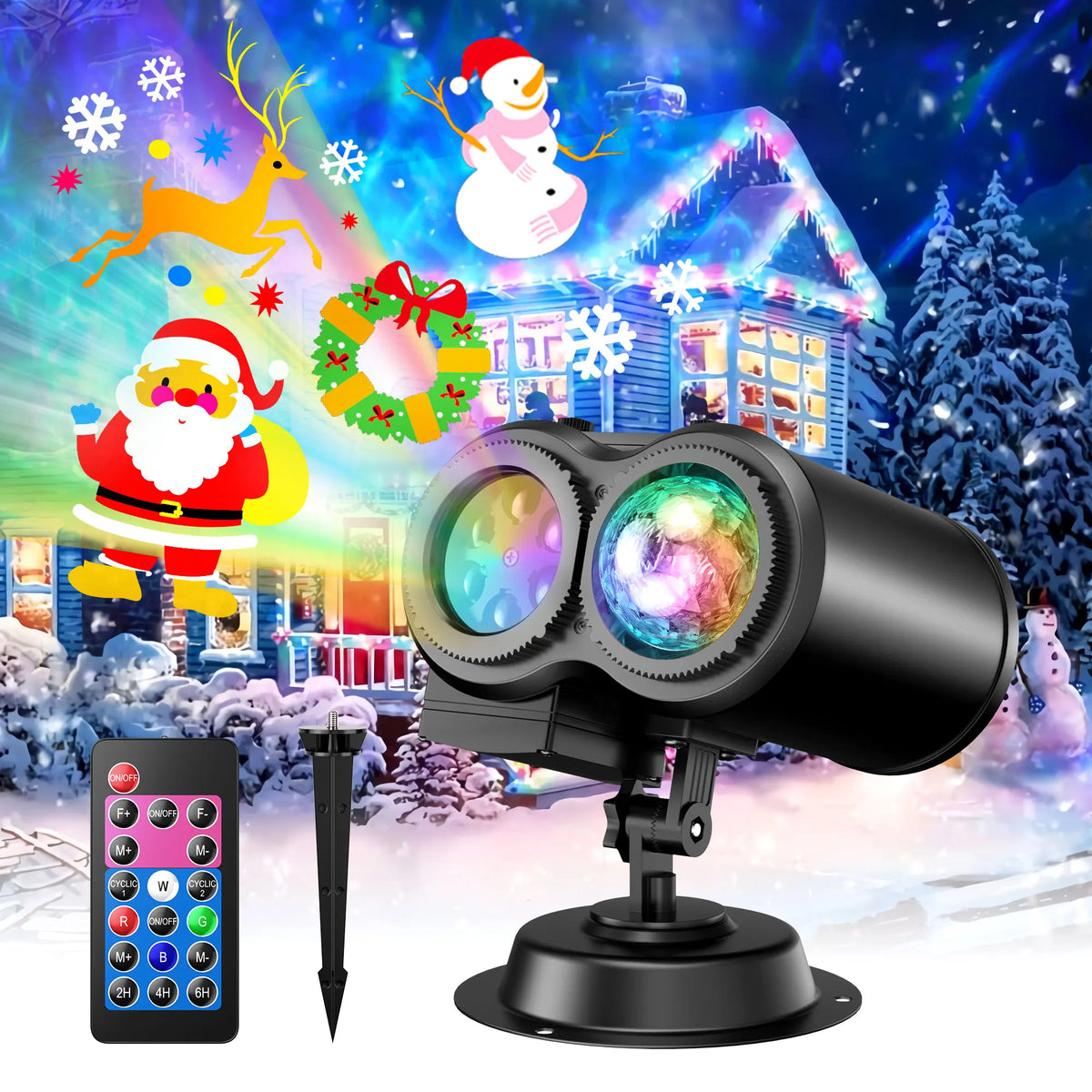 Holiday Projector Lights | Dual Moving Patterns | Outdoor Decor | Seasonal