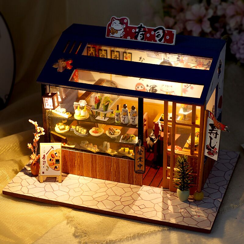 Doll House Miniature DIY Dollhouse With Furnitures Wooden House Casa Diorama Toys For Children Birthday Gift Z007 - ToylandEU