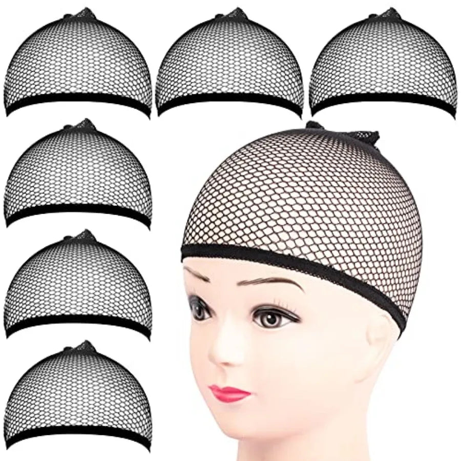 Wig Cap | Mesh Net Cap | Closed End Hair Net | 6 Pack