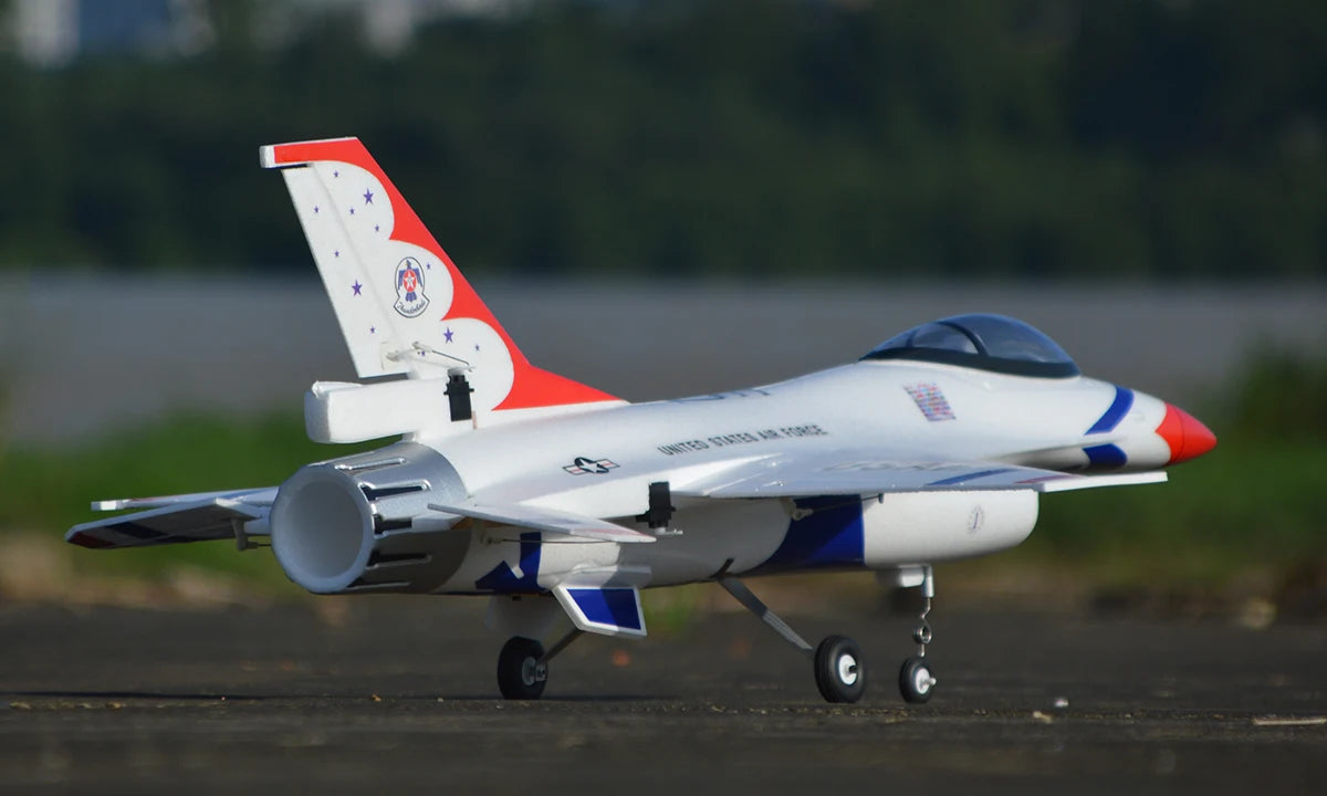 RC FLIIT F16 Fighting Falcon 70mm EDF RC Jet Airplane Model - Thunderbird Edition