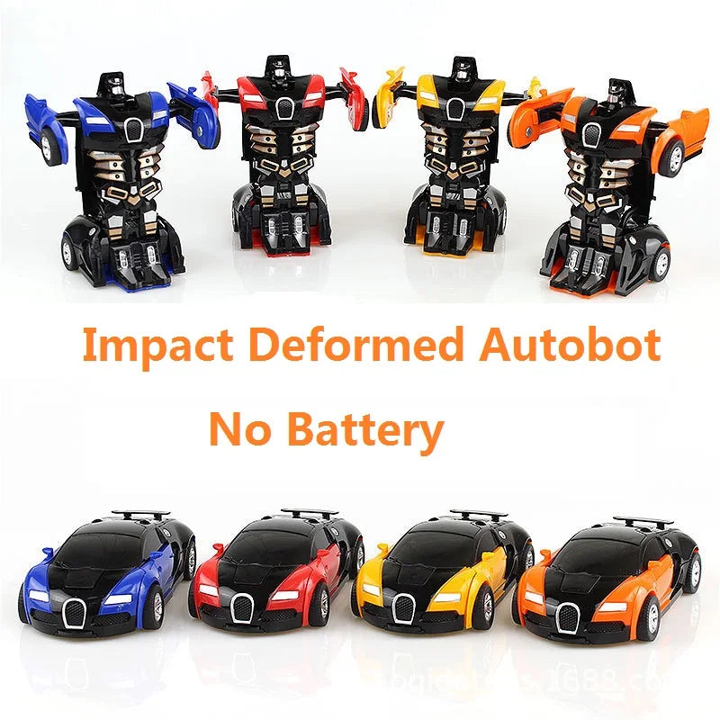 Transforming Robot Toy Car Set