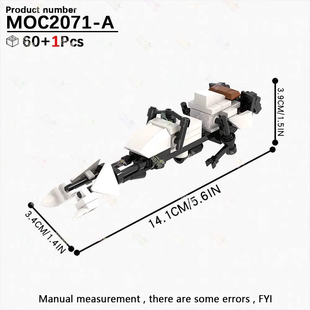 MOC Space Wars Movie Series Interplanetary Flying Motorcycle Combat Robot Airship Scout Building Blocks DIY Brick Kids Toy Gifts - ToylandEU