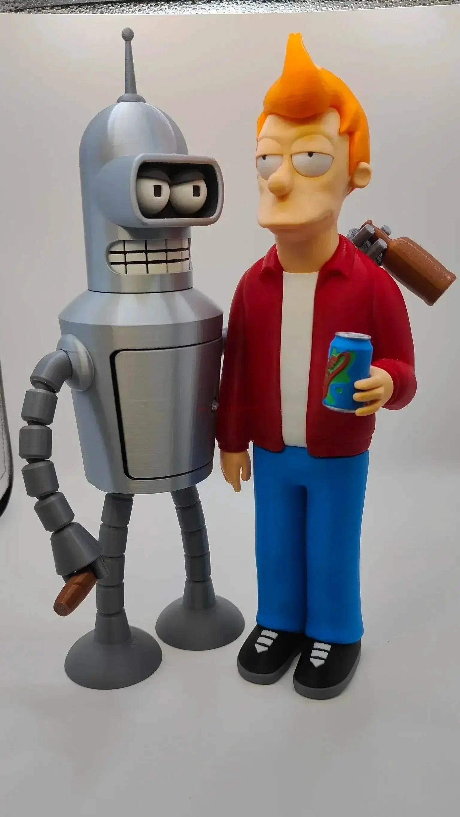 In Stock Cartoon Futurama Fry & Bender 3D Printing Action Figure Model Toys Gifts For Kids - ToylandEU