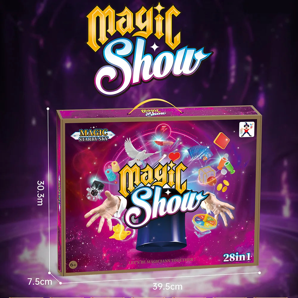 Magic Set | 28 in 1 Trick Wand | Tutorial Videos Included | Ages 6 to 12