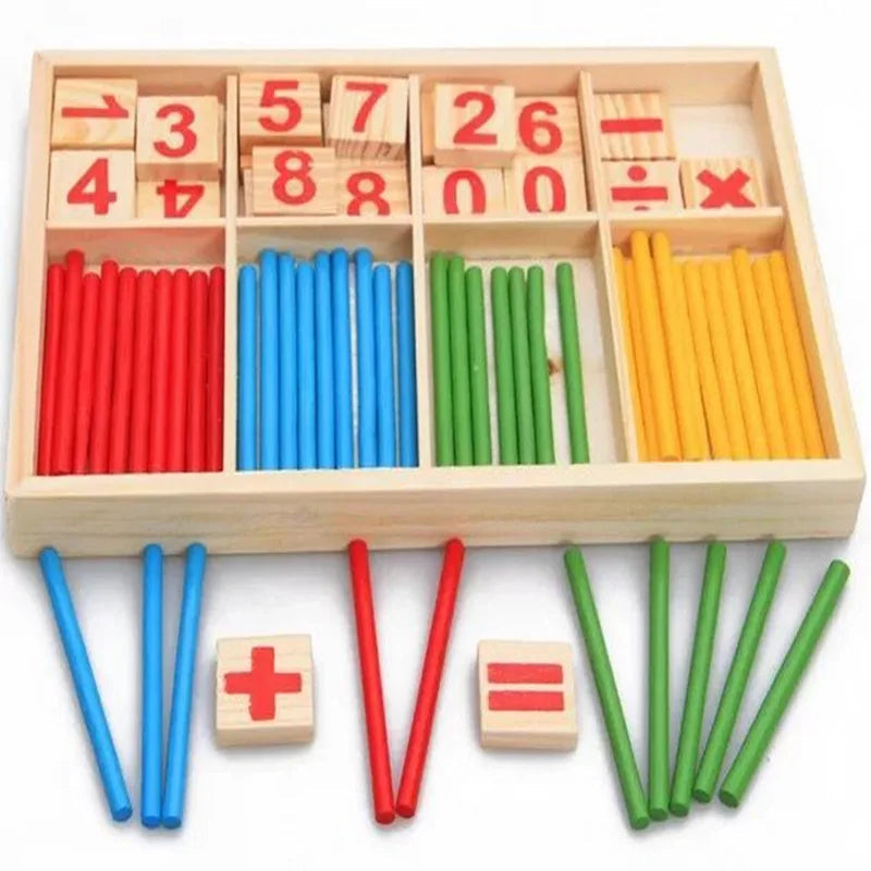 Wooden Educational Number Math Learning Game Set