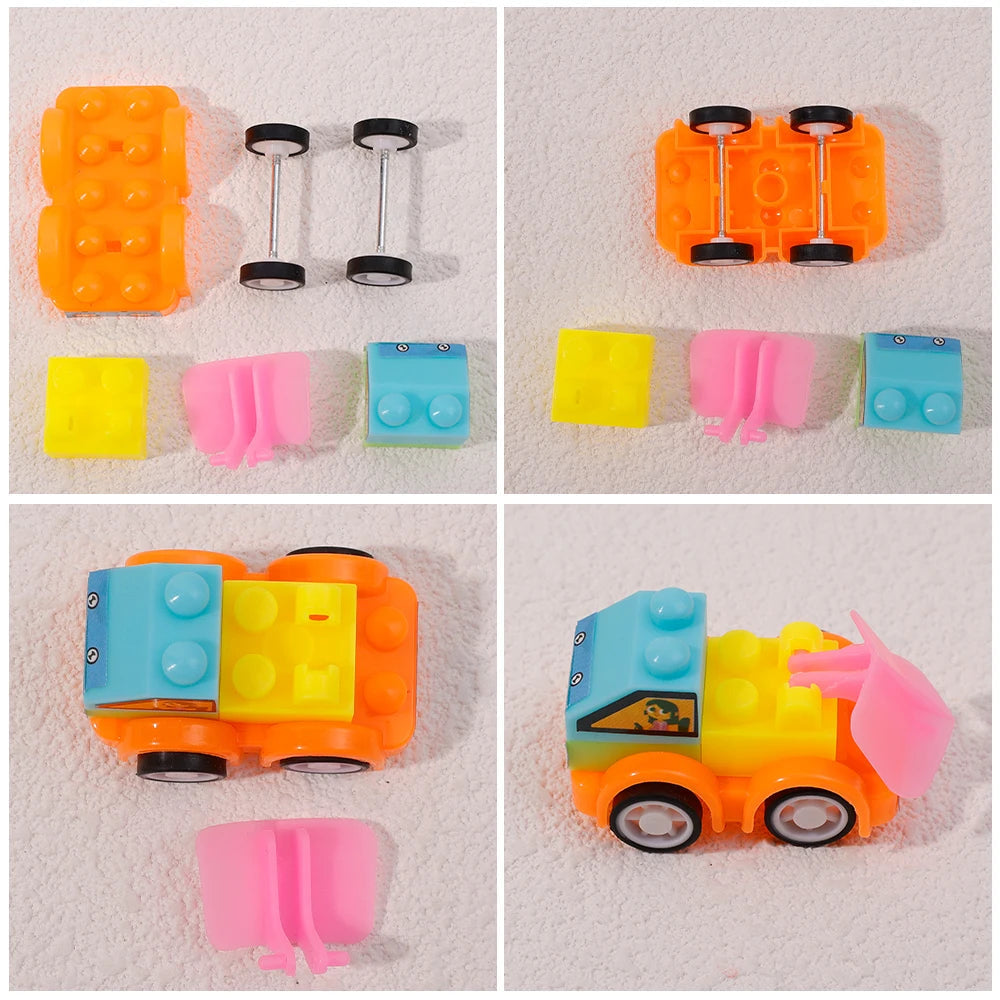 Kids Mini Assembly Building Blocks Engineering Car Toys