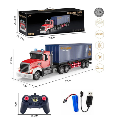 Children's Container Truck Double-decker Transporter Electric Remote ToylandEU.com Toyland EU