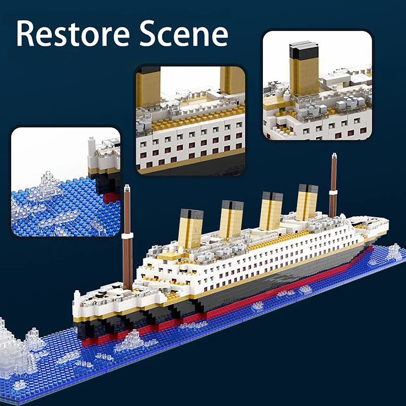 Titanic Cruise Ship 3D Micro Building Blocks Kit