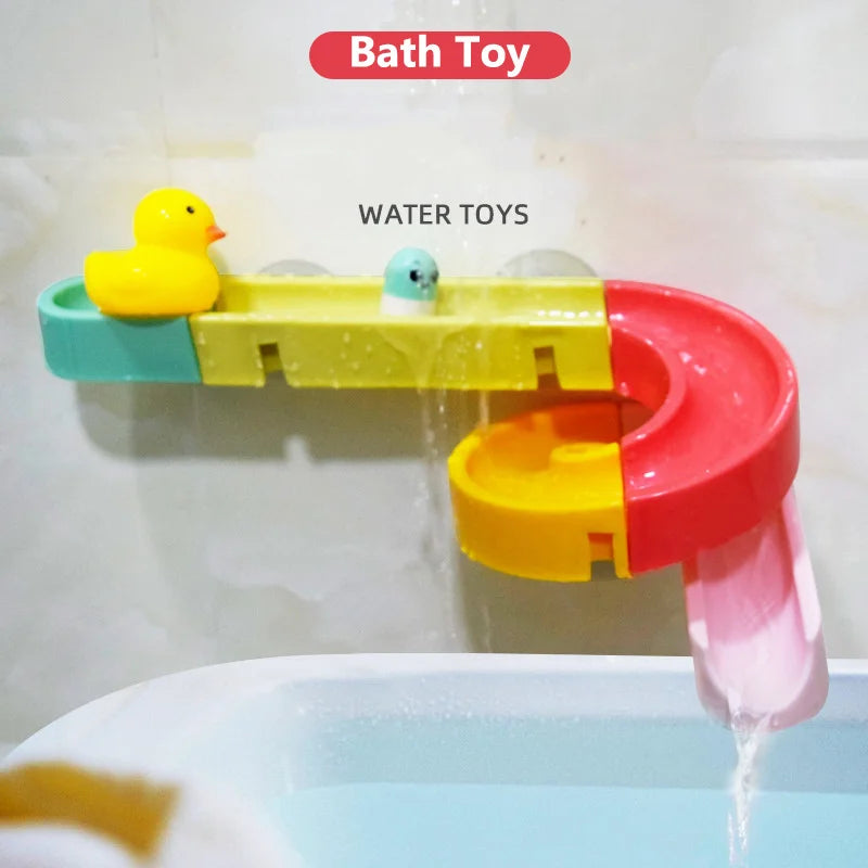 Exciting Marble Race Water Toy Set with Suction Cup for Bathtime Fun