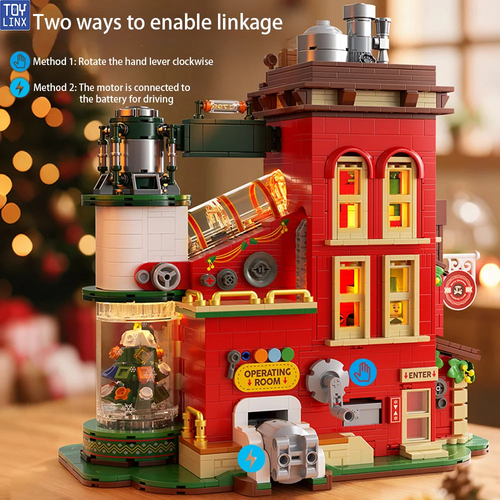 Building Block Set | 2782 Pieces | LED Light Included | Christmas Ornaments