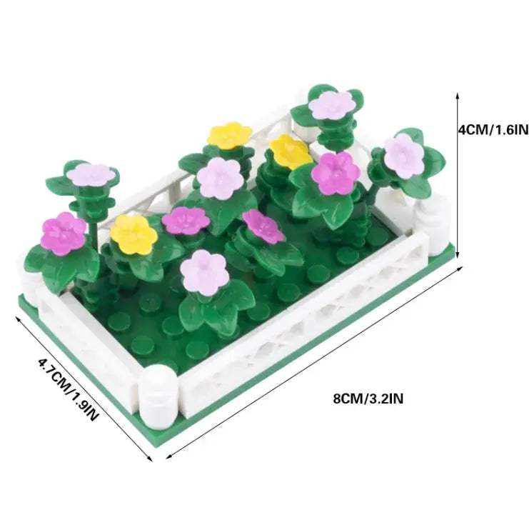 MOC City Plant Building Blocks Accessories Flower Leaves Prickly Shrubs Pine Green Grass Clover Orange Tree Mini DIY Toys F026 - ToylandEU