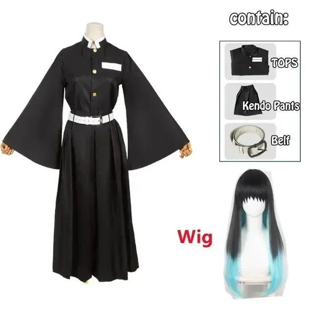 Cosplay Costume | Tokito Muichiro Outfit | Includes Wig | Adult Child Sizes
