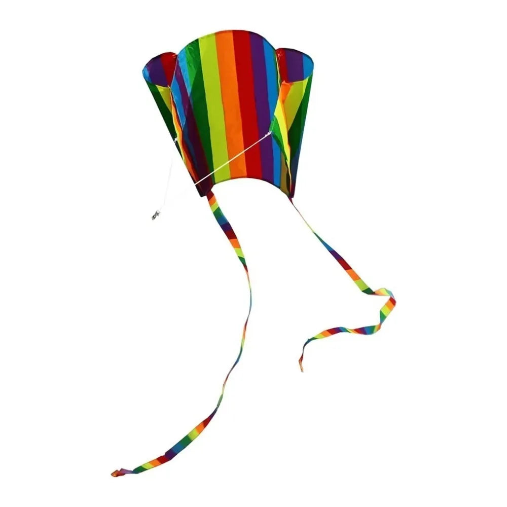 Parafoil Kite | Rainbow Polyester Ripstop | Long Tail | One Size