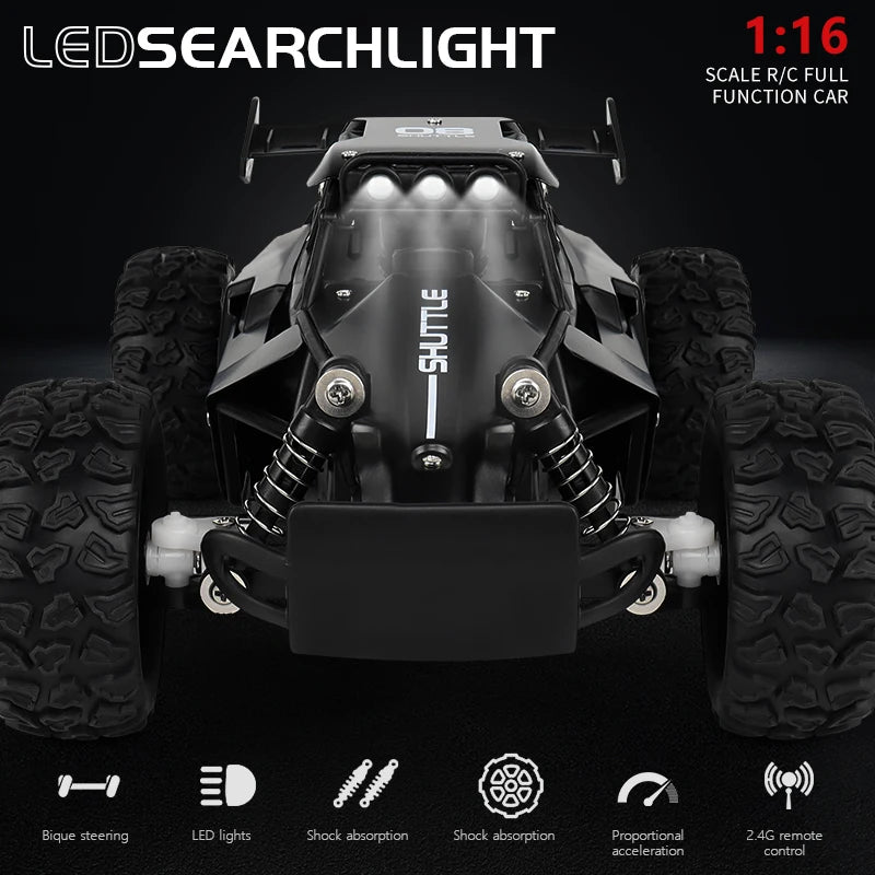 LED Lights RC Car 2WD Off Road Remote Control Vehicle