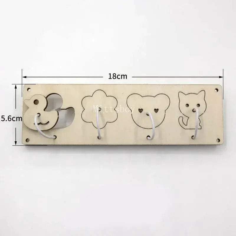 Busy Board Accessories Montessori Wooden Toy with Key Lock Switch Slides and Paillette Educational Early Learning Toy - ToylandEU