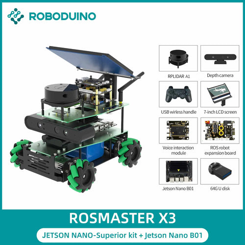 ROSMASTER X3 ROS2 Educational Robot Car Automation Kit With Mecanum Toyland EU