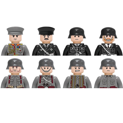 Military Army and Police Building Blocks Figures Set, including WW2 Soldier and SWAT Officer Toys ToylandEU.com Toyland EU