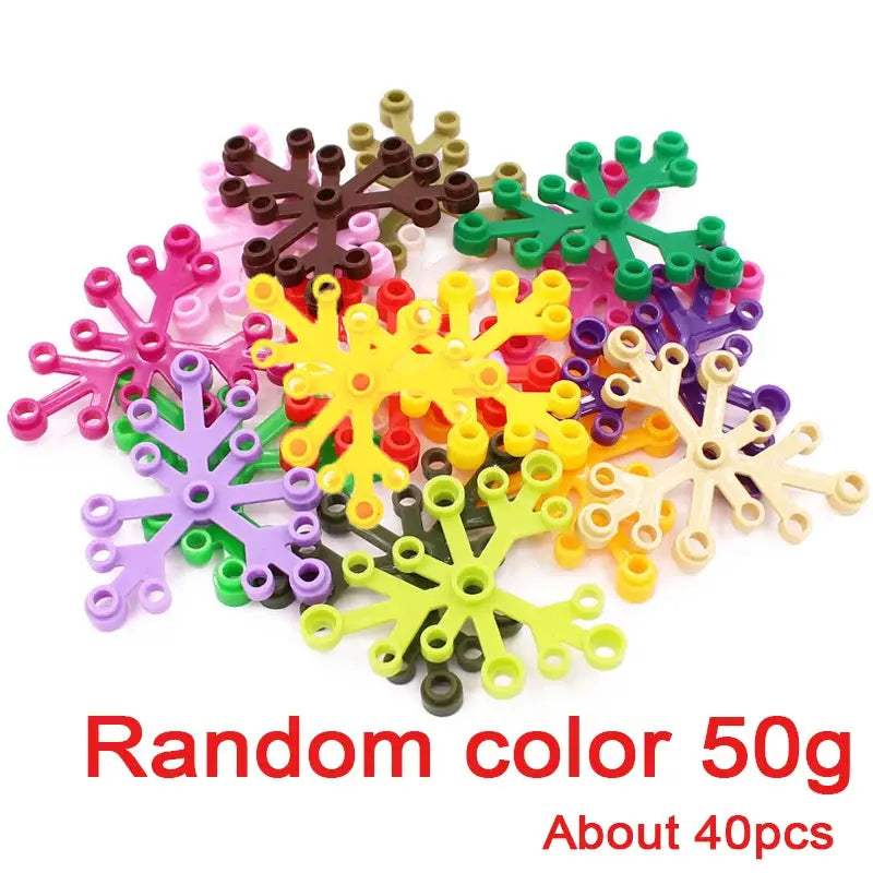 MOC City Plant Building Blocks Accessories Flower Leaves Prickly Shrubs Pine Green Grass Clover Orange Tree Mini DIY Toys F026 - ToylandEU