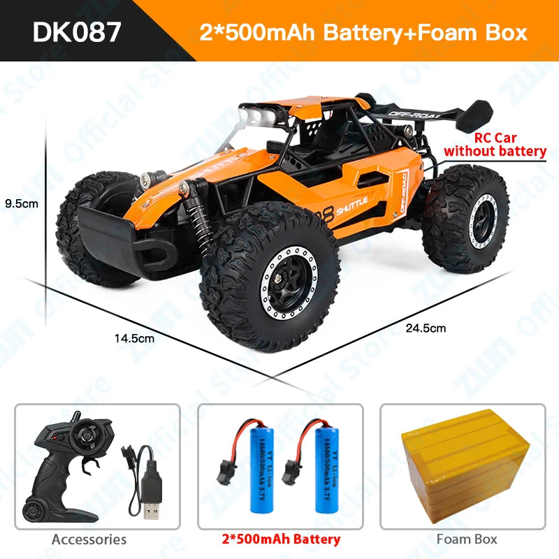 LED Lights RC Car 2WD Off Road Remote Control Vehicle