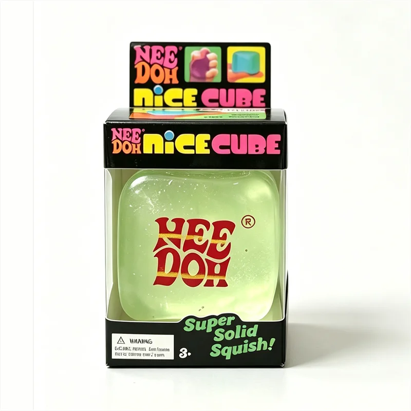 Glow In The Dark Sensory Toy | Ice Cube Shape | Multicolor Tactile Feel 12+