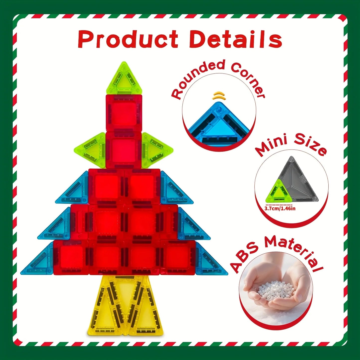 Magnetic Building Blocks Set | Ages 4-6 | Plastic Magnetic Blocks | Set
