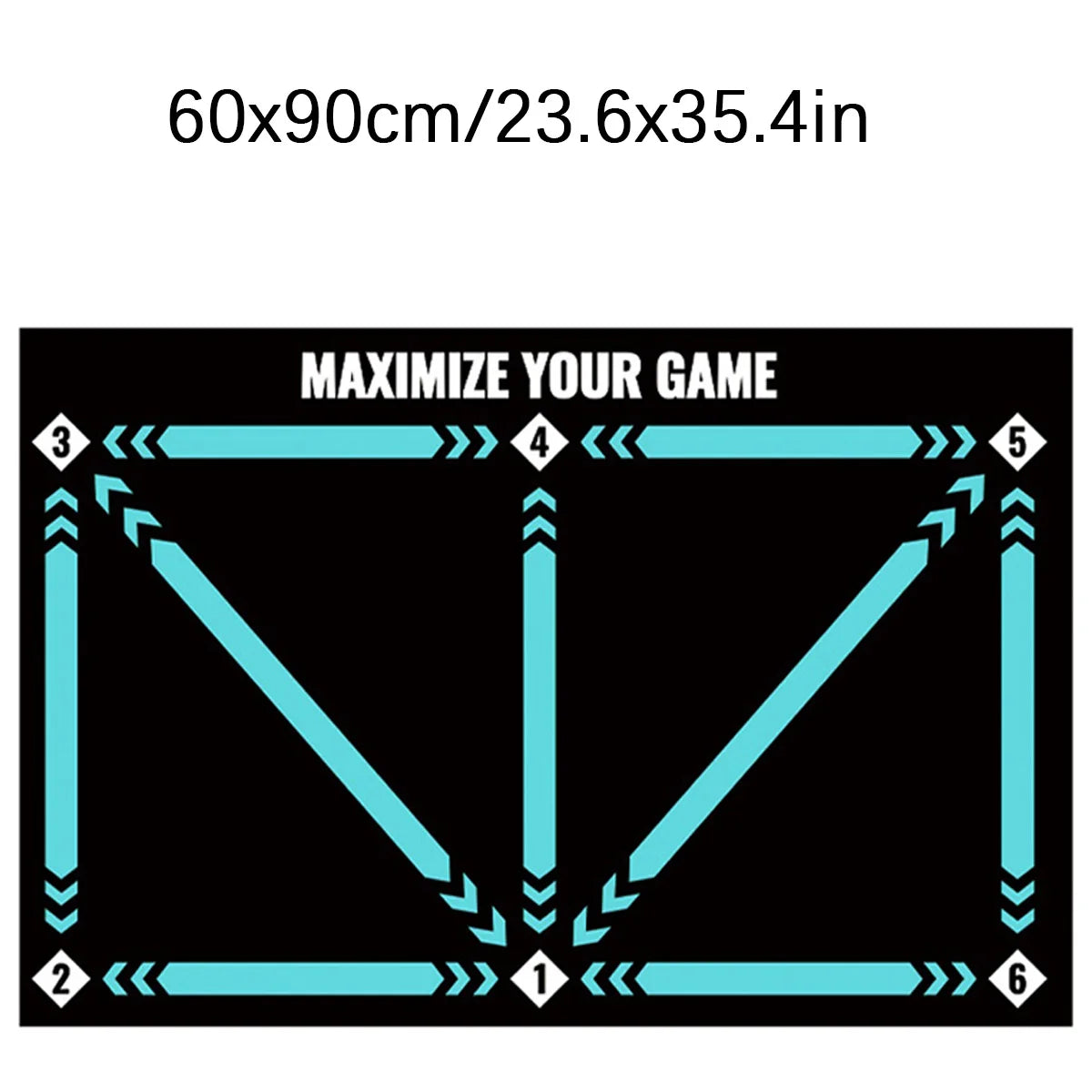 Soccer Ball Control Training Mat With Stable Silent Rubber Base