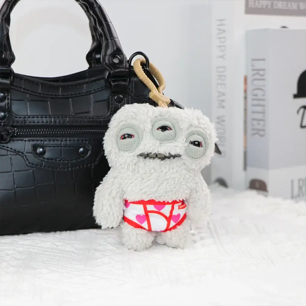 Fuggler Ugly Monster Original Keychain Pendant Doll Funny Teeth Monster Count Underoo McGoo Pink Rabid Rabbit 12-14cm Toy Gift - ToylandEU