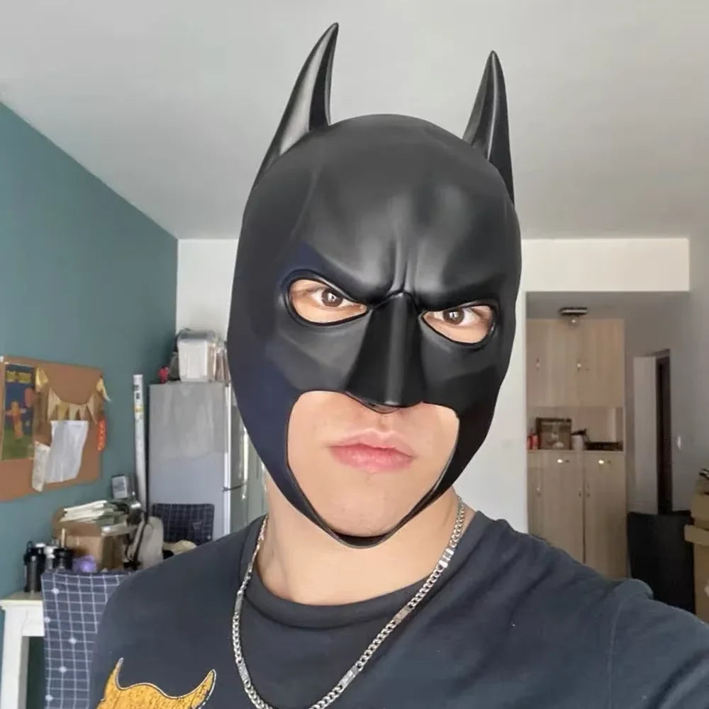 Batman Mask | Material: Natural Latex | Color: Black | Dark Knight Style Cowl