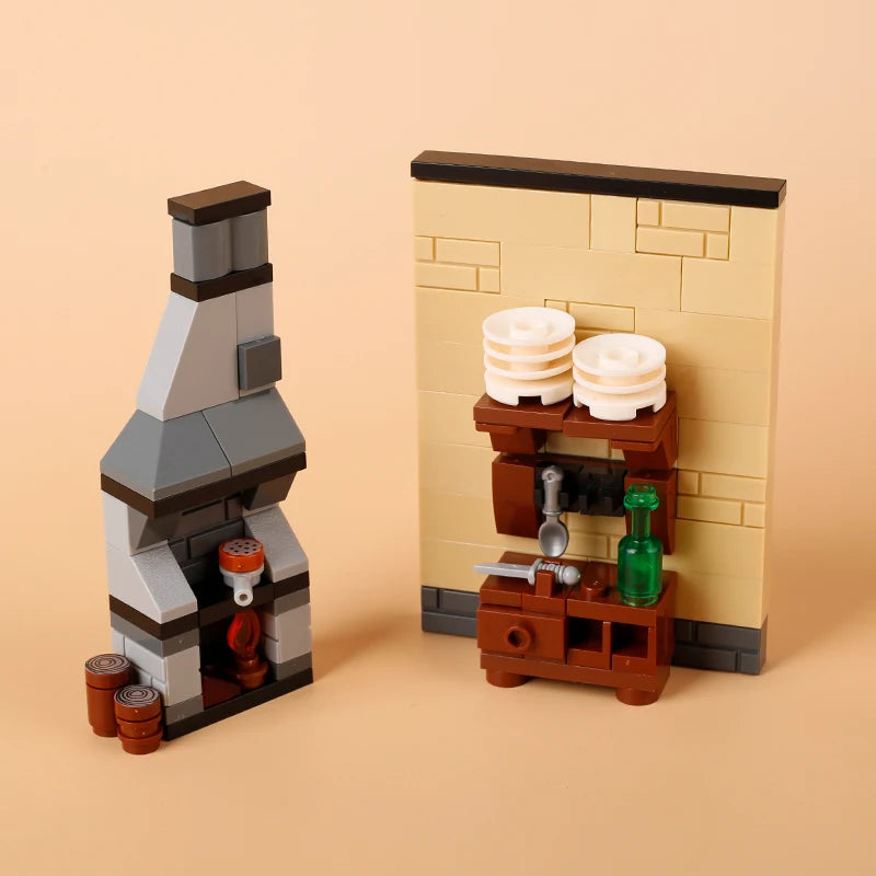 Building Blocks | Compatible With Lego | Medieval Furniture Set | For Kids