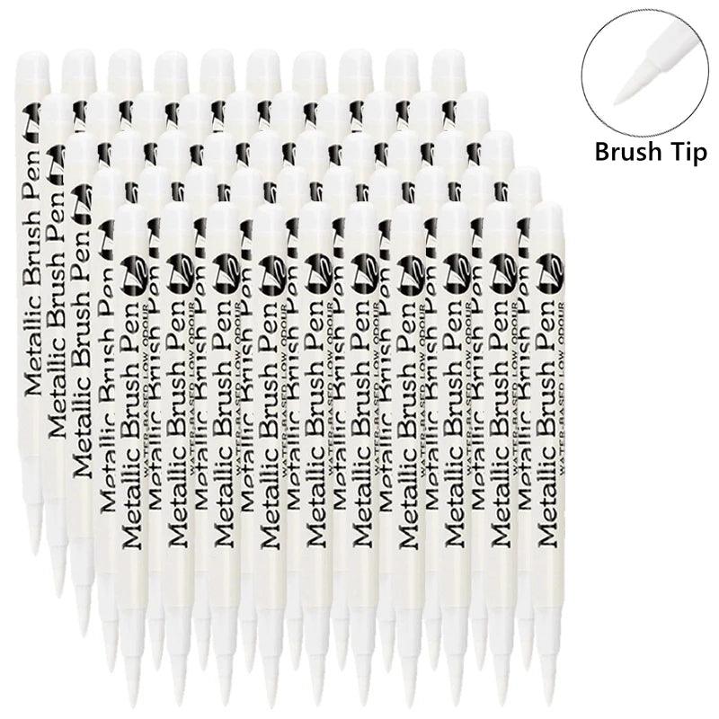 Metallic Paint Pens | Brush Tip Nib | Toylandeu™