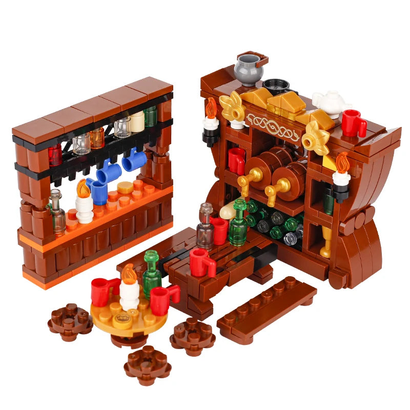 Building Blocks | Compatible With Lego | Medieval Furniture Set | For Kids