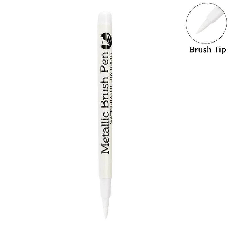 Metallic Paint Pens | Brush Tip Nib | Non Erasable Ink | 1 To 50 Pack