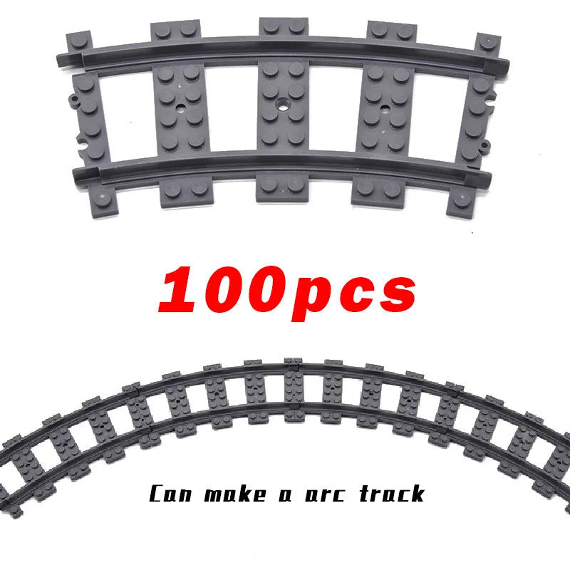 City Train Tracks Building Blocks Kit For Kids DIY Creativity