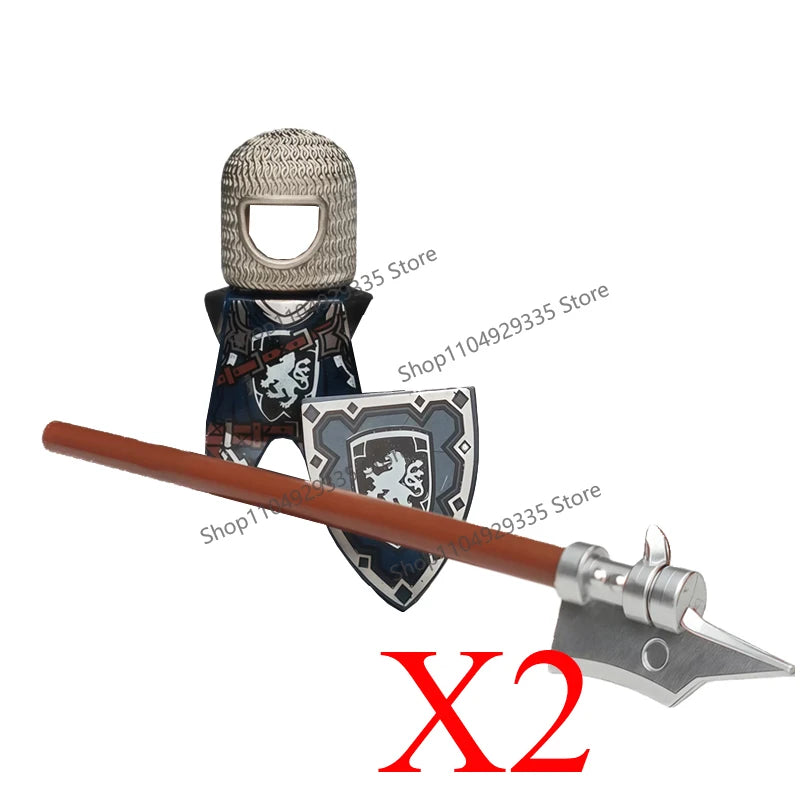 Micro Blocks | Medieval Knight Figures | Plastic Model Kit | Ages 14 Plus