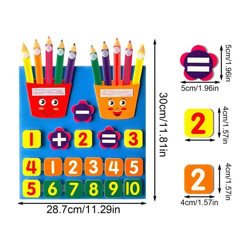 Montessori Numbers Felt Board Math Game for Kids - ToylandEU