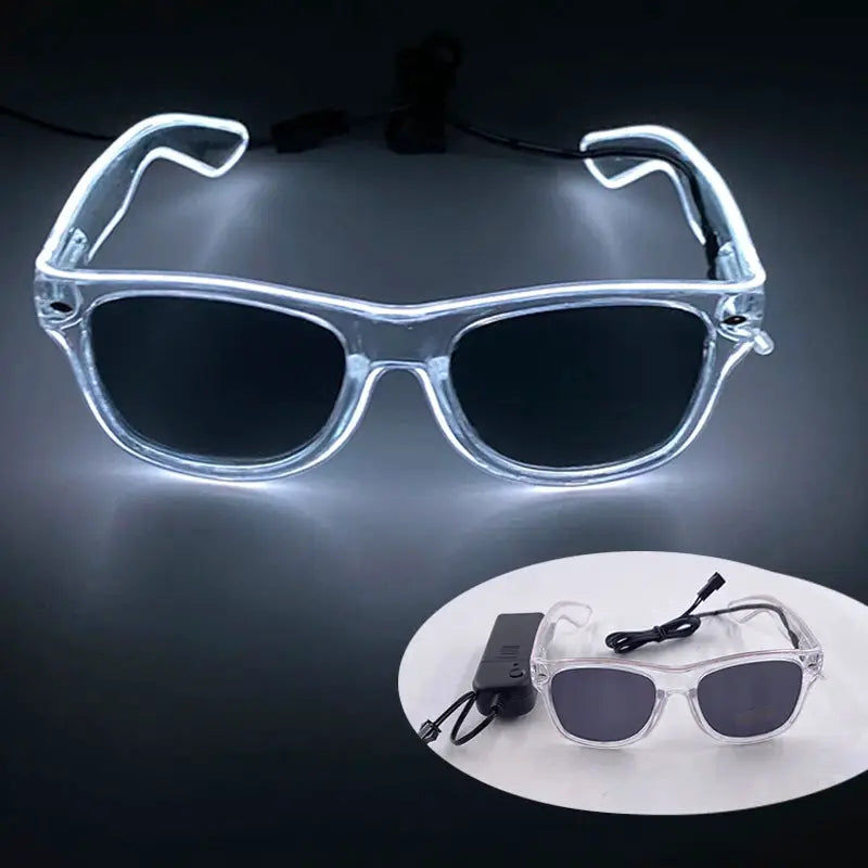 New Cool Cyberpunk Style Glasses Glowing Party Decor Luminous LED Sunglasses Lighting Up Bar Rave Music Dancing Party - ToylandEU