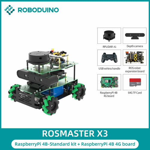 ROSMASTER X3 ROS2 Educational Robot Car Automation Kit With Mecanum Toyland EU