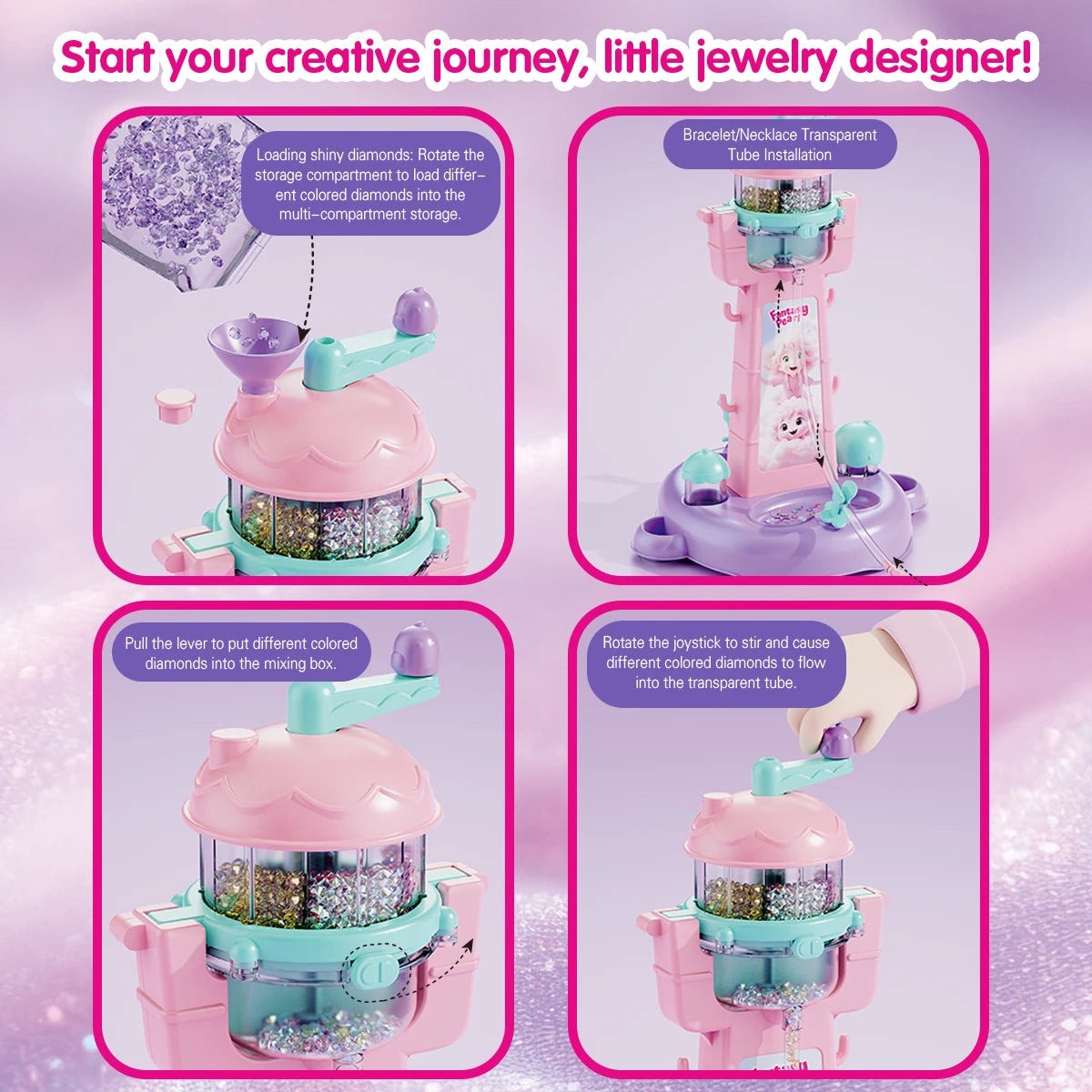 DIY Jewelry Making Kit | Beading Machine Included | Charms Included | Girls 6-12